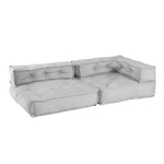 Модуль мягкий Miracle велюр/букле, VT shape silver, 82x81x24 см