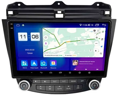 Магнитола для Honda Accord 7 2003-2008 - Parafar PF404LUX1RN2K на Android 13, Быстрая, QLED+2K, CarPlay, 4G SIM-слот