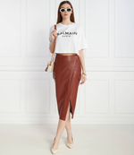 Футболка CROPPED Balmain - белый(BF1EE020 BB02)
