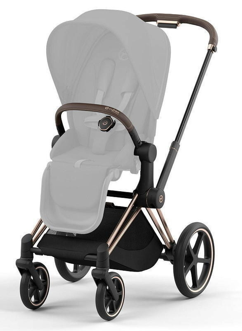 Коляска Cybex Priam IV Rosegold complete Cloud T Mirage Grey Plus Base T 3 в 1 Cozy Beige
