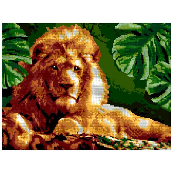 Almaz qaşlarla mozaika \ Алмазная мозаика \ Diamond painting Lori   30*40 cm "Мудрый лев"