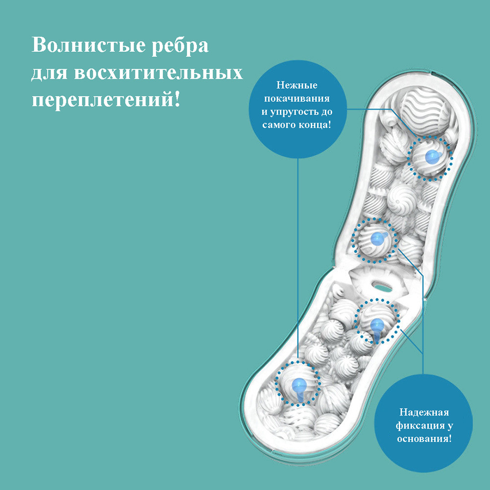 Мастурбатор 18см Tenga Flip ORB Penis Masturbator Ocean Blue TFO-003