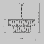 Подвесной светильник Пунтес / Puntes E14х12, MOD043PL-12CH. TM Maytoni