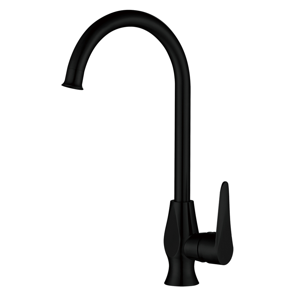 Смеситель для кухни 35к ПРОФСАН ПСМ-301-3 "STEEL BLACK" выс пов. излив, п/гайку  ЧЕРНЫЙ-БРОНЗА