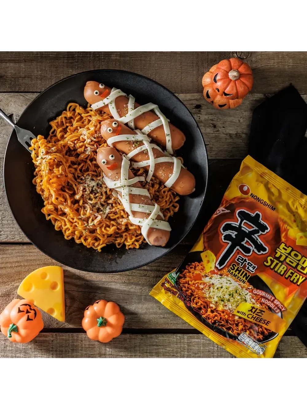 Лапша жареная с сыром Shin Ramyun Stir Fry 136 г * 3 шт