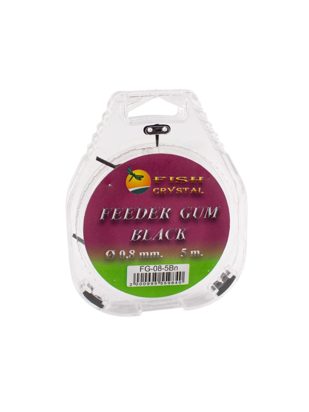 Фидер гам амортизатор для рыбалки Fish Crystal (Feeder Gum) чёрный 0.8/5м