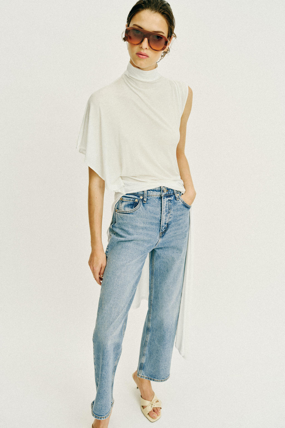 ДЖИНСЫ Z1975 STRAIGHT С ВЫСОКОЙ ПОСАДКОЙ — ZARA