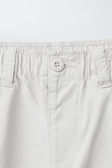 ZARA ШОРТЫ BALLOON С ЭЛАСТИЧНЫМ ПОЯСОМ, ЭКРЮ