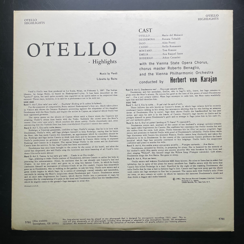 Otello Highlights - Vienna Philharmonic Orchestra (Англия)