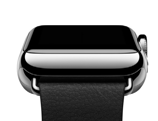 Часы смарт Apple Watch 38мм (черный кожаный с классической пряжкой)