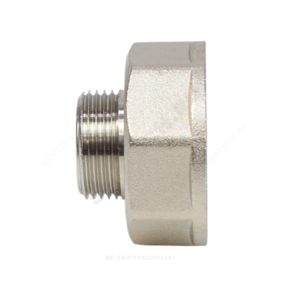 Переход латунь никель Ду 20х15 (3/4"х1/2") ВР/НР VALFEX VF.592.N.034.012