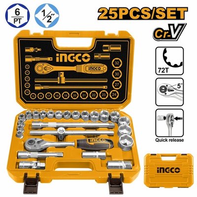 Набор инструментов 1/2 25 пред. INGCO HKTS12251 INDUSTRIAL