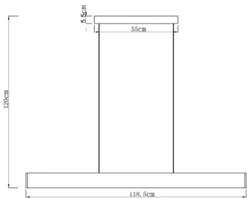 Подвесной светодиодный светильник 30W 4000K A2505SP-2BK черный Largo Arte Lamp
