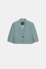 УКОРОЧЕННЫЙ ЛЬНЯНОЙ БЛЕЙЗЕР — ZW COLLECTION — ZARA