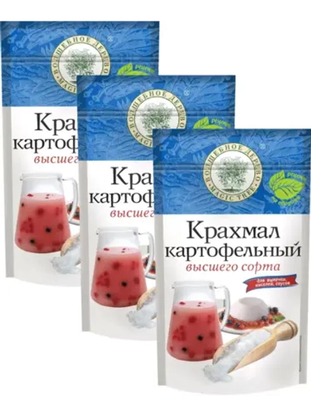 Крахмал картофельный высшего сорта 200г * 3 штуки