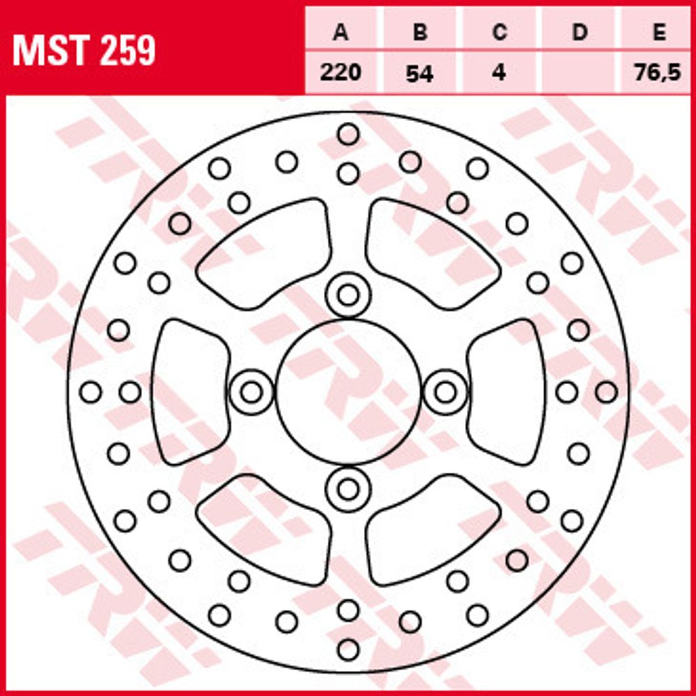 Диск тормозной TRW MST259