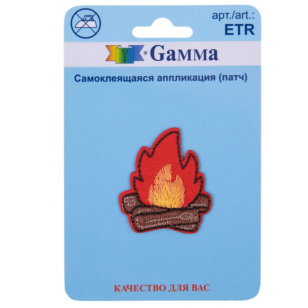 Аппликация термоклеевая "Костер" 3.1х3.6 см, 1 шт, 01-307, Gamma ETR Аппликация термоклеевая "Костер" 3.1х3.6 см, 1 шт, 01-307, Gamma ETR