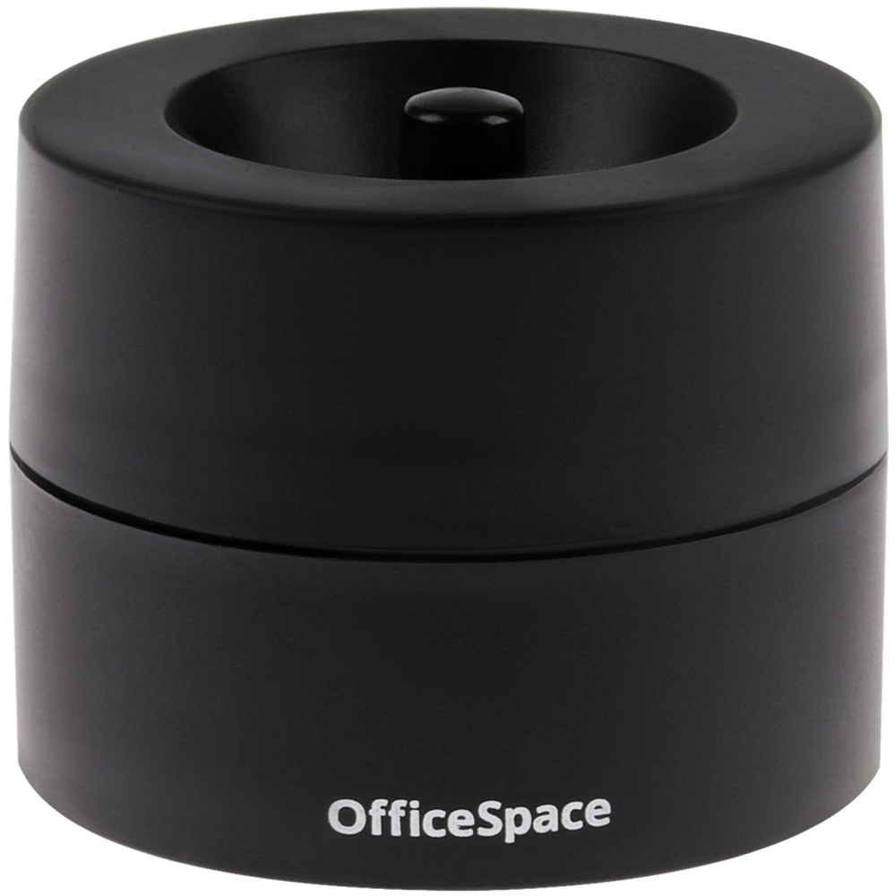 Скрепочница магнитная OfficeSpace, без скрепок, черная