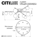 Citilux GLOB CL209291 Люстра потолочная Чёрная