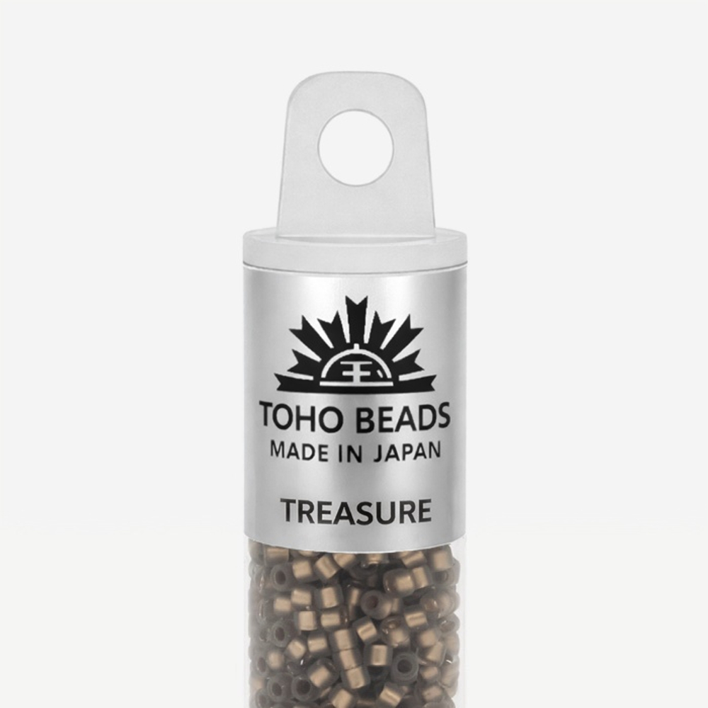 Японский бисер TOHO Treasure (№999FM), с внутренним золочением, матовый