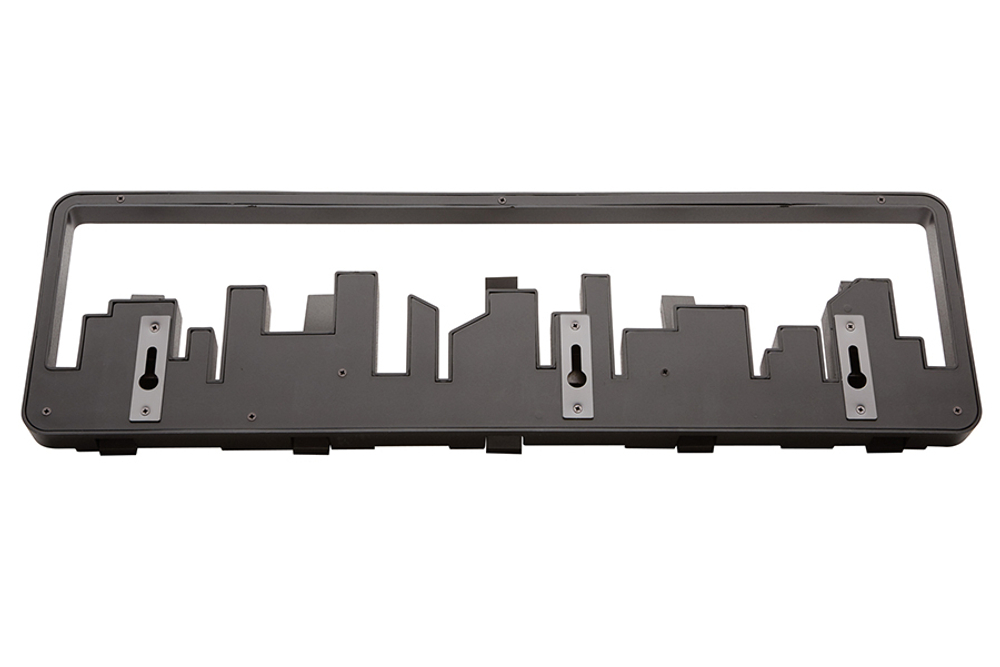 Вешалка настенная skyline, 50 см, черная, 5 крючков