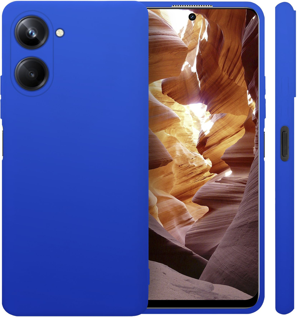 Мягкий Soft Touch чехол из силикона для REALME 10 PRO (не PLUS !) с бархатной подкладкой