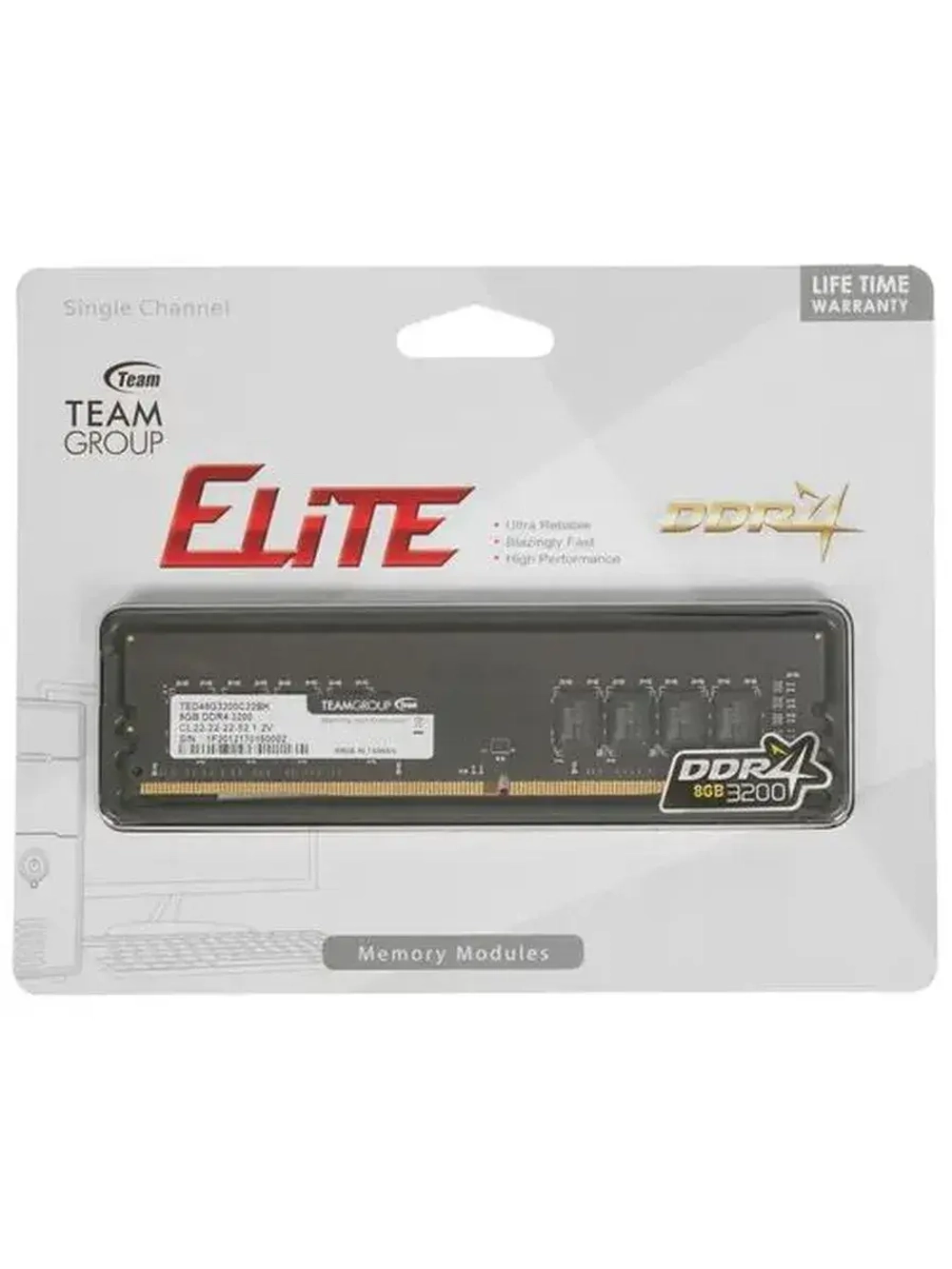 Оперативная память T-Force Elite TED48G3200C2201 8 ГБ