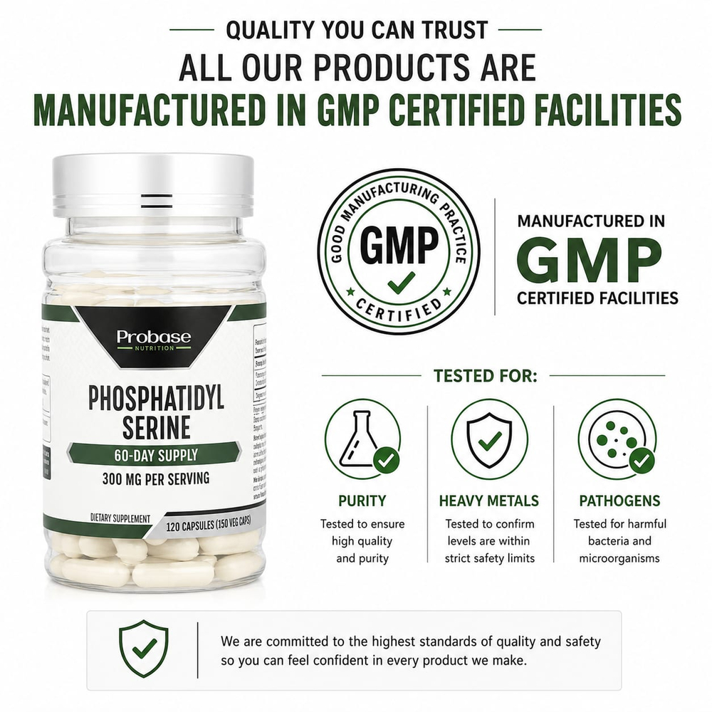 Probase Nutrition, Фосфатидилсерин, 120 капсул (150 мг на капсулу)