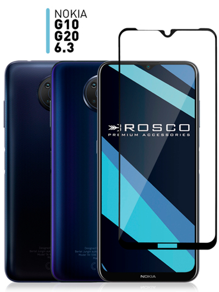Защитное стекло ROSCO для Nokia G20;Nokia G10 оптом (арт. NK-G20-FSP-GLASS-BLACK)