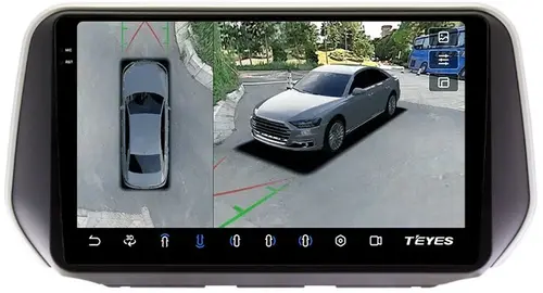 Магнитола для Hyundai Santa Fe 4 2018-2020 - Teyes CC3-2K-360 на Android 10, Быстрая, 2K QLED, CarPlay, 4G SIM-слот, 4 камеры в комплекте