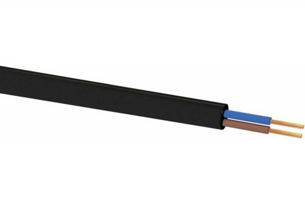 Провод  ШВВПмб 2х0,5 (100м), черный Народный SQ0120-0303