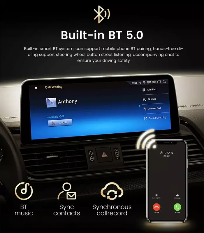 Магнитола для Chevrolet Cruze 1 2009-2012 - Kuberg KP-C1019FW монитор 12.3" в стиле MERCEDES на Android 13, Быстрая, CarPlay, 4G SIM-слот
