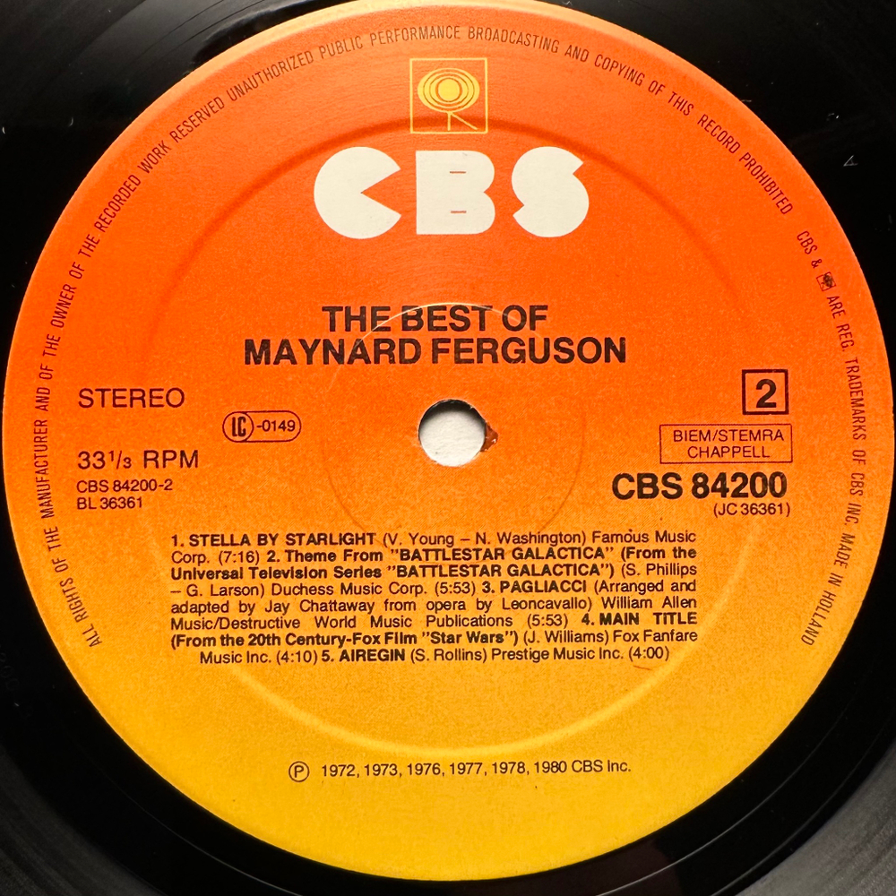 Maynard Ferguson - The Best Of Maynard Ferguson (Голландия 1980г.)