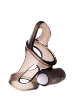 Виброкольцо Toyfa XLover черное прозрачное