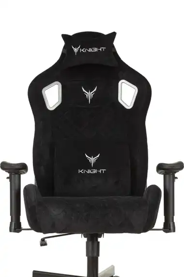 Кресло игровое Knight Outrider LTD черный Light-20 с подголов. крестов. металл