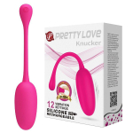 Розовое перезаряжаемое виброяйцо 18,6см Pretty Love Knucker BI-014786