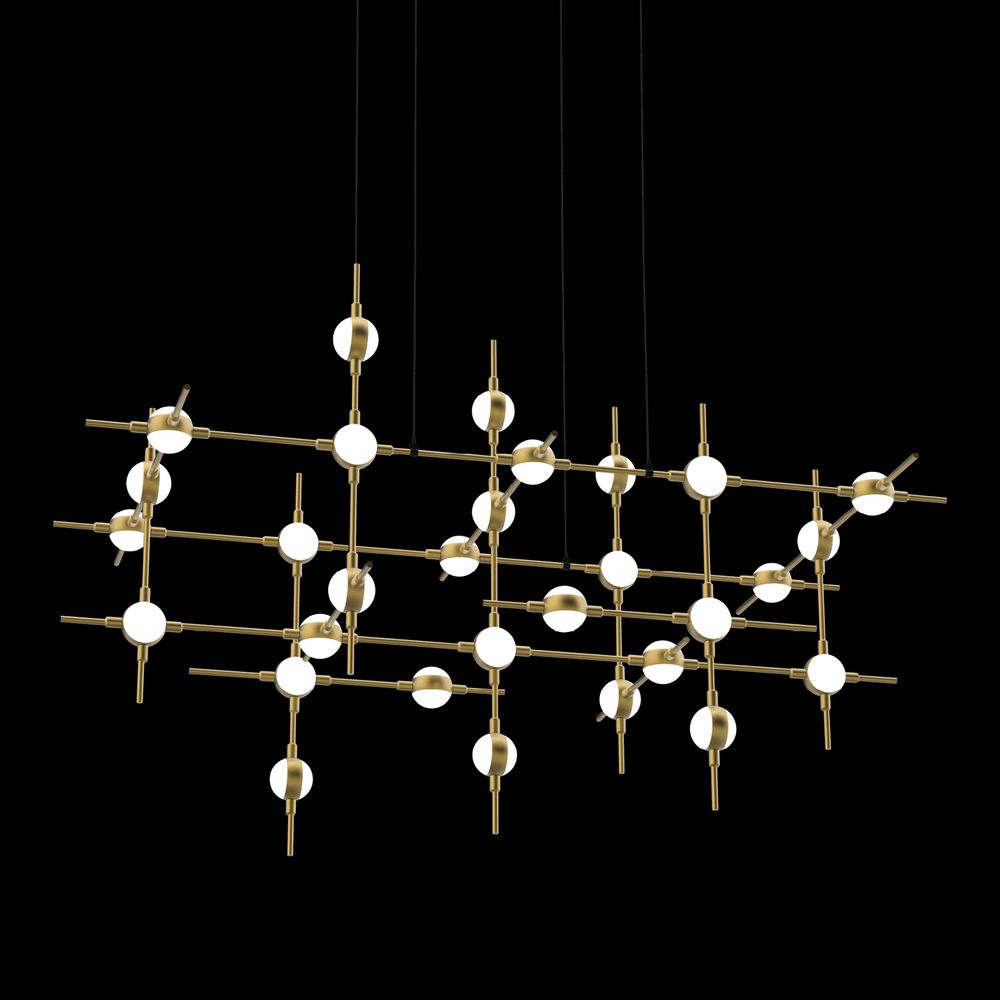 Люстра Molecular 30 black/gold
