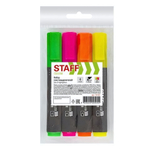 Набор текстовыделителей 4шт.1-4мм. "College STICK HL-497" (STAFF)