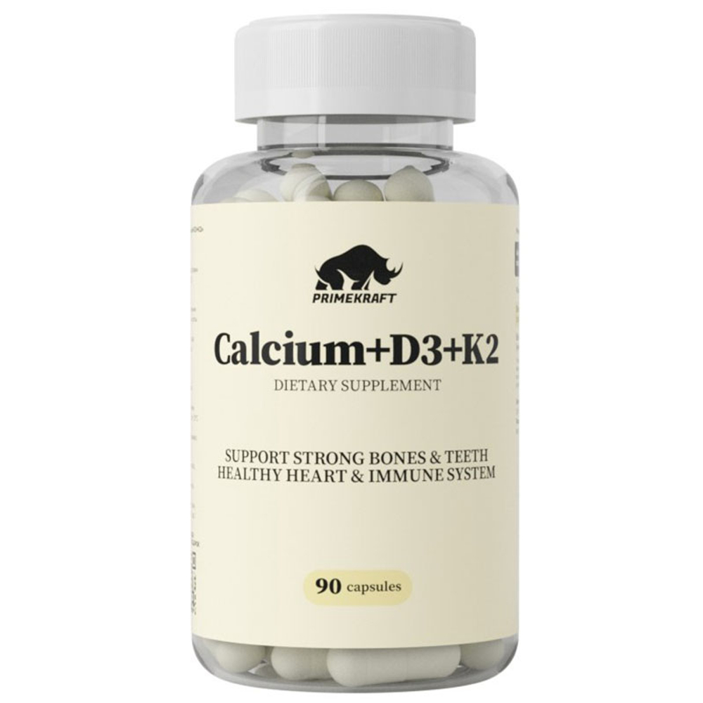 Prime Kraft Calcium+D3+K2 (90 капс.)