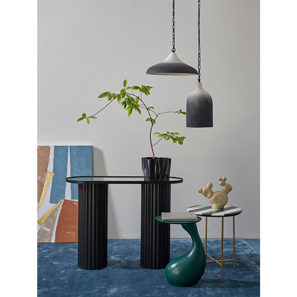 Светильник подвесной Sustainable collection, Ø44х19 см, черный/белый