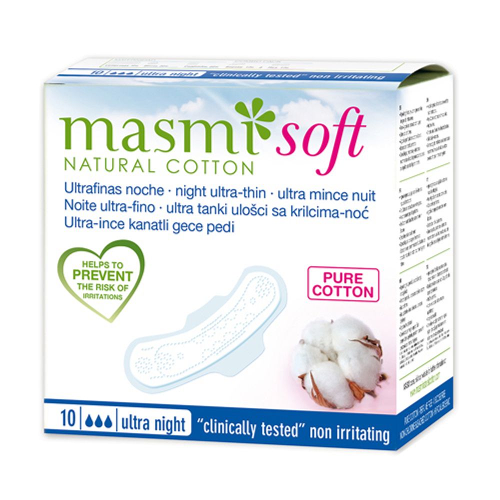 Прокладки ультратонкие "Soft", ночные 10шт (Masmi)