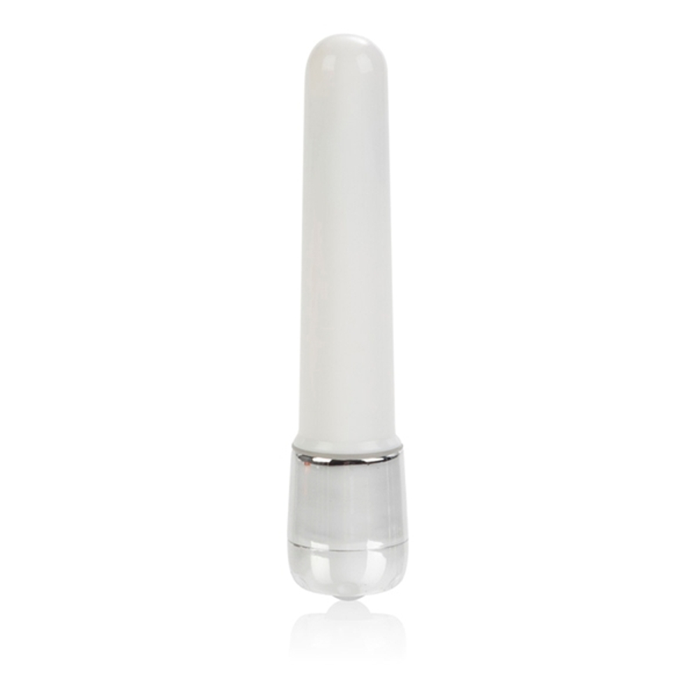 Голубой вибратор с ручкой-кольцом Posh Silicone O Probes - 15 см.