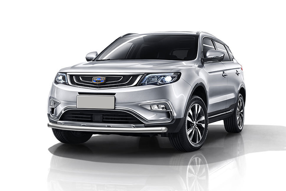 Защита переднего бампера (нержавейка) Geely Atlas (2016-2023) d57