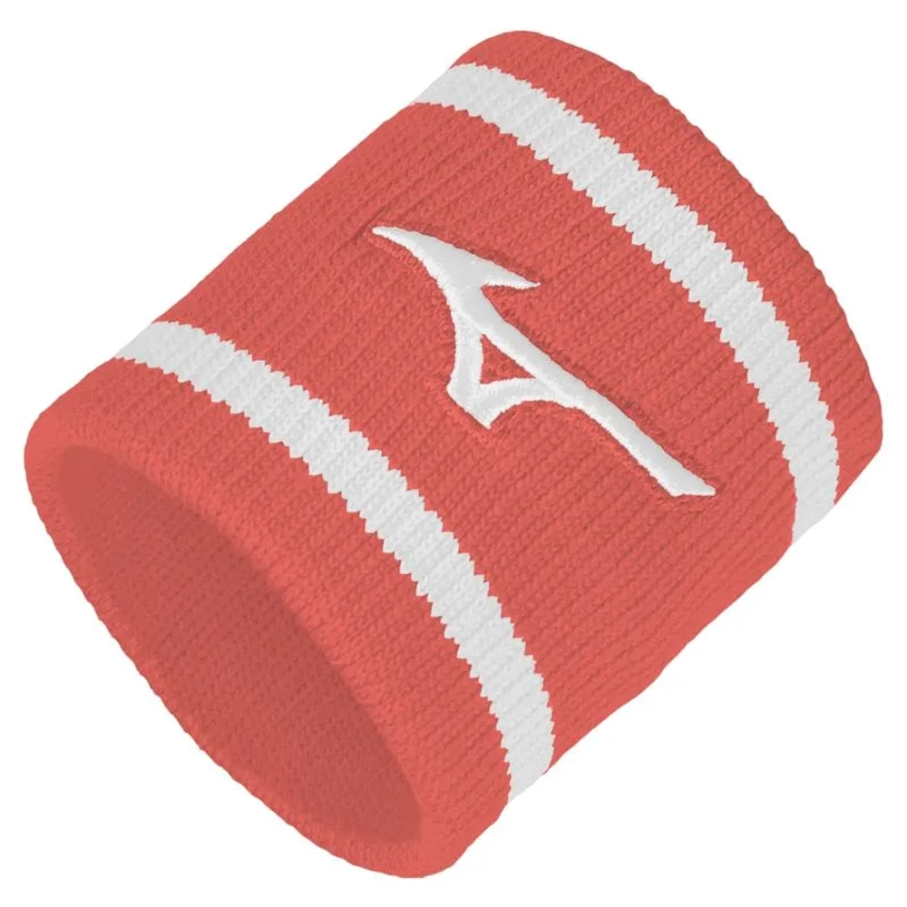 Теннисные напульсники Mizuno Short Wristband With Line 2P - lava orange