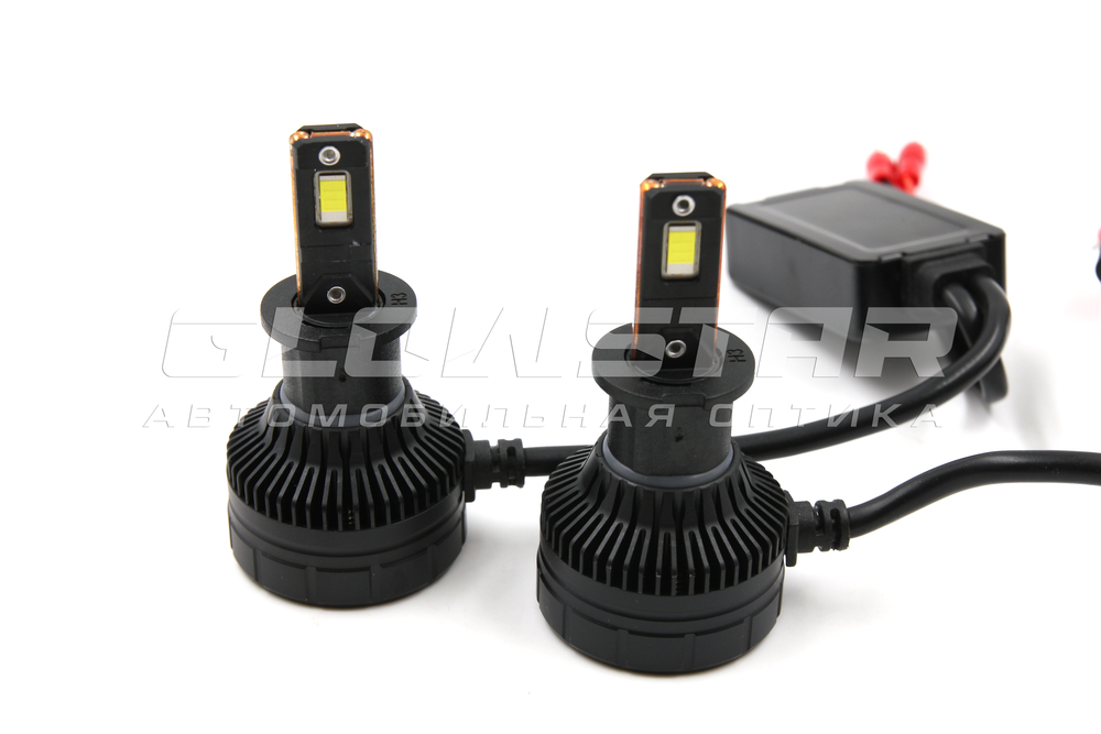 Светодиодные лампы Aozoom P17 H3 с вентилятором 24V 45W 4650Lm (комплект, 2шт)