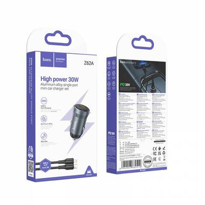 Автомобильное зарядное устройство для Lighting Hoco Z62A PD30W (black)