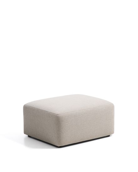 Пуф для ног Blok из бежевой синели, 90 x 74 см