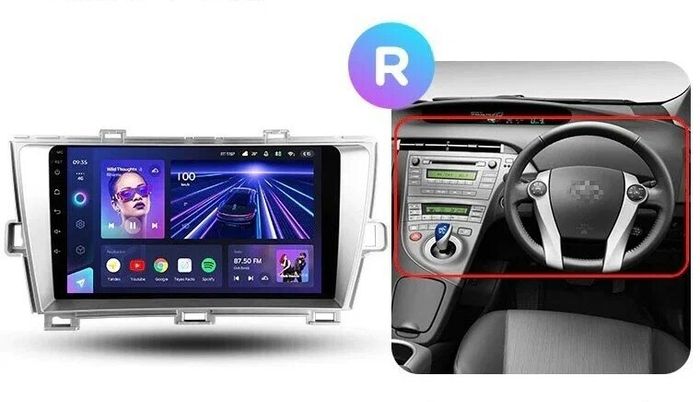 Магнитола для Toyota Prius 30 2009-2015 (правый руль) - Teyes CC3 Android 10, Быстрая, CarPlay, SIM-слот