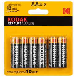 Батарейки Kodak LR6-4+2BL XTRALIFE Alkaline | Другие бренды