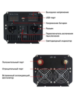 Инвертор 12V-220V 6000W/3000W чистый синус пульт управл. Lvyuan